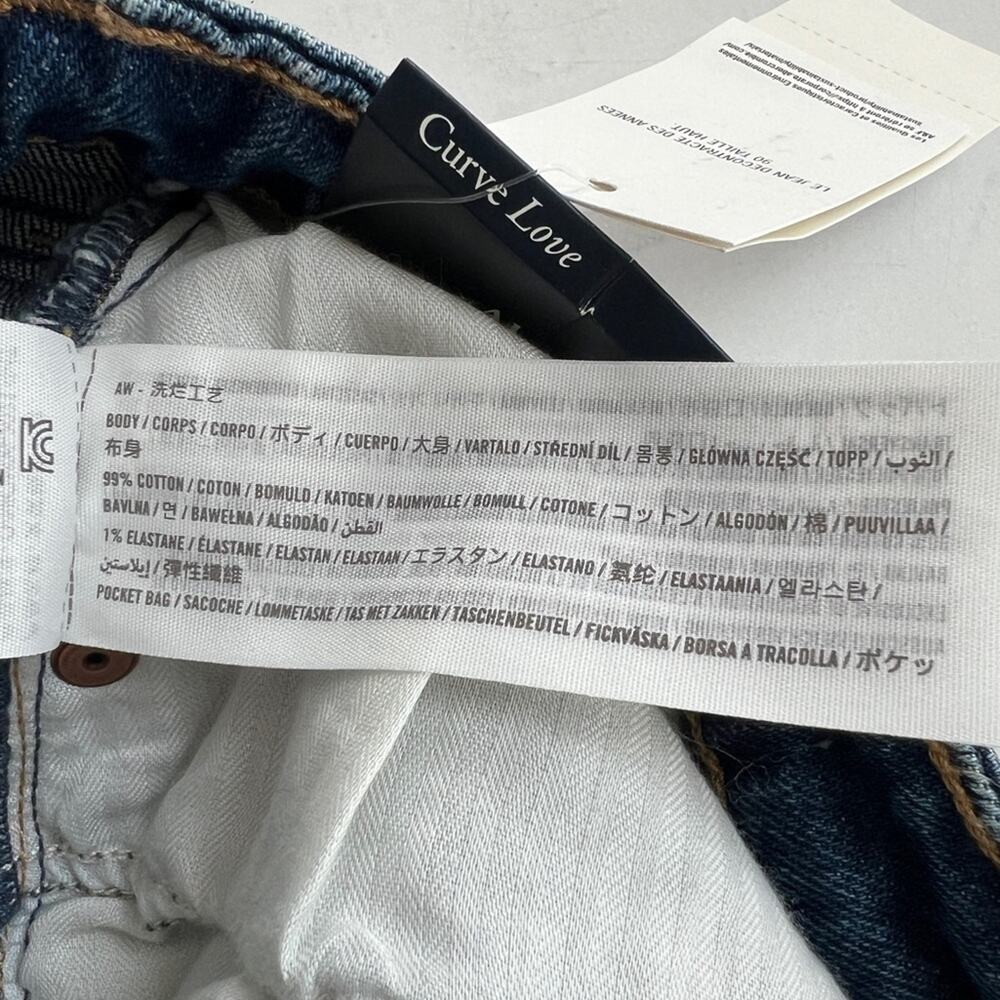 New ABERCROMBIE Curve Love High Rise 90s Relaxed Jean Dark (27, 29) SHORT inseam - Picture 5 of 10